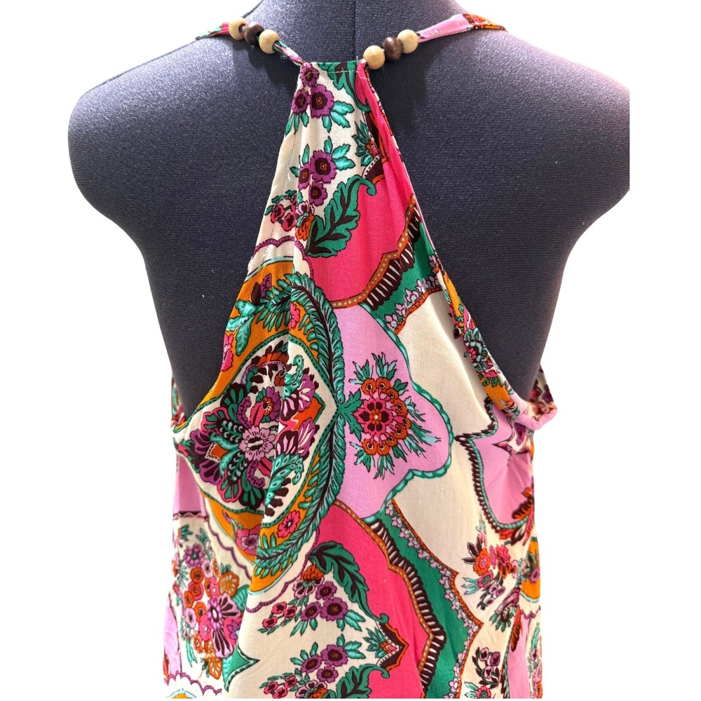 NWT Galita Pants Top Colorful Floral Paisley Print Ruffle 2-Piece Set Size L - Picture 7 of 12